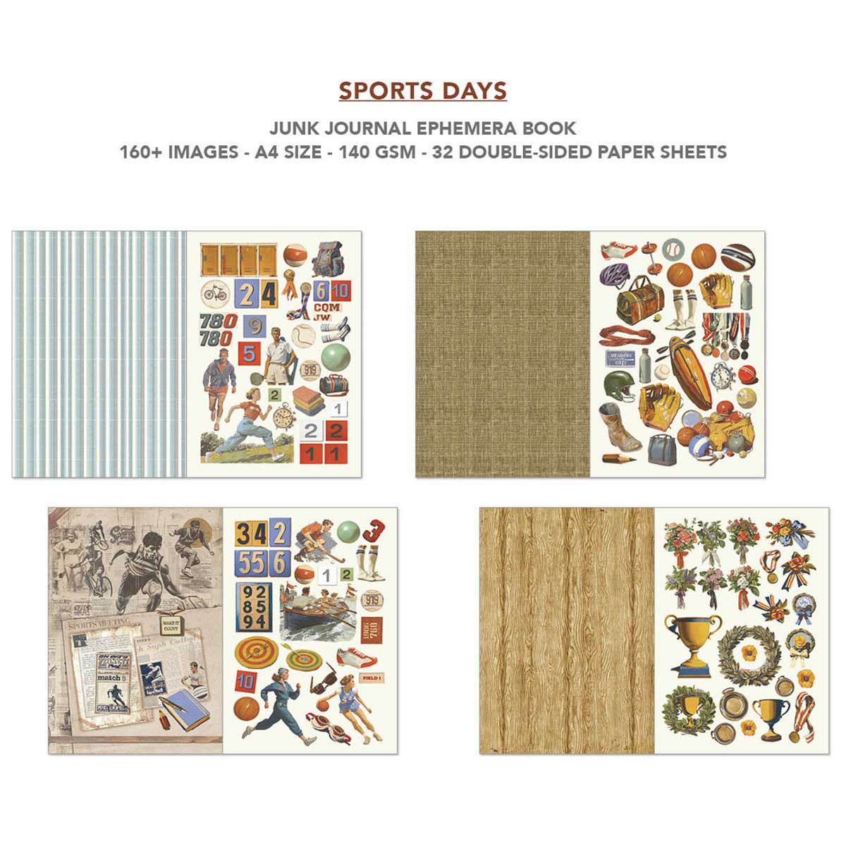 Ciao Bella A4 Junk Journal & Ephemera Book - Sports Days [CBB024] - Image 4