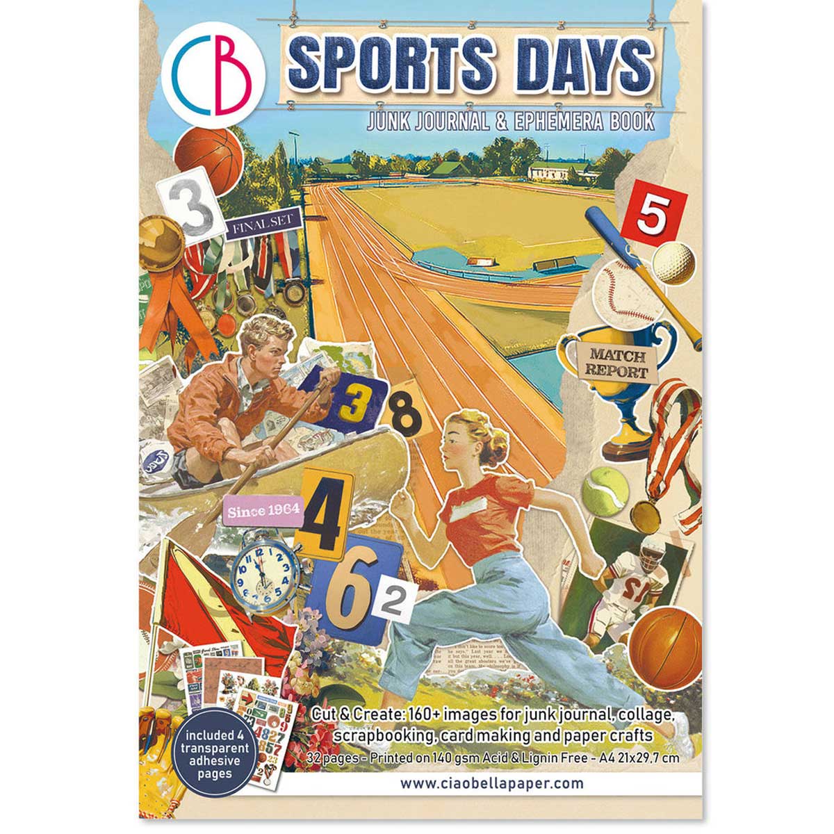 Ciao Bella A4 Junk Journal & Ephemera Book - Sports Days [CBB024]