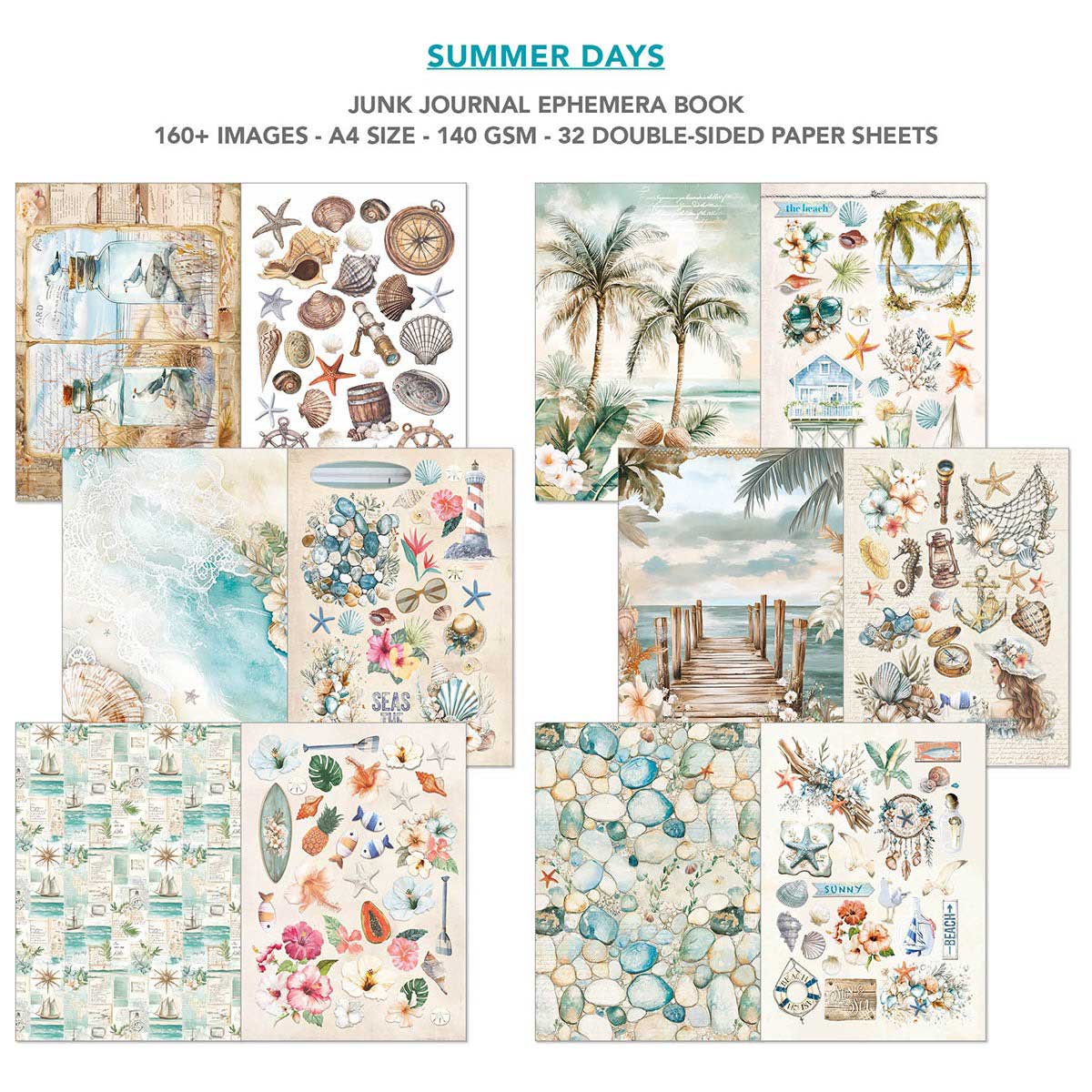 Ciao Bella A4 Junk Journal & Ephemera Book - Summer Days [CBB010] - Image 2
