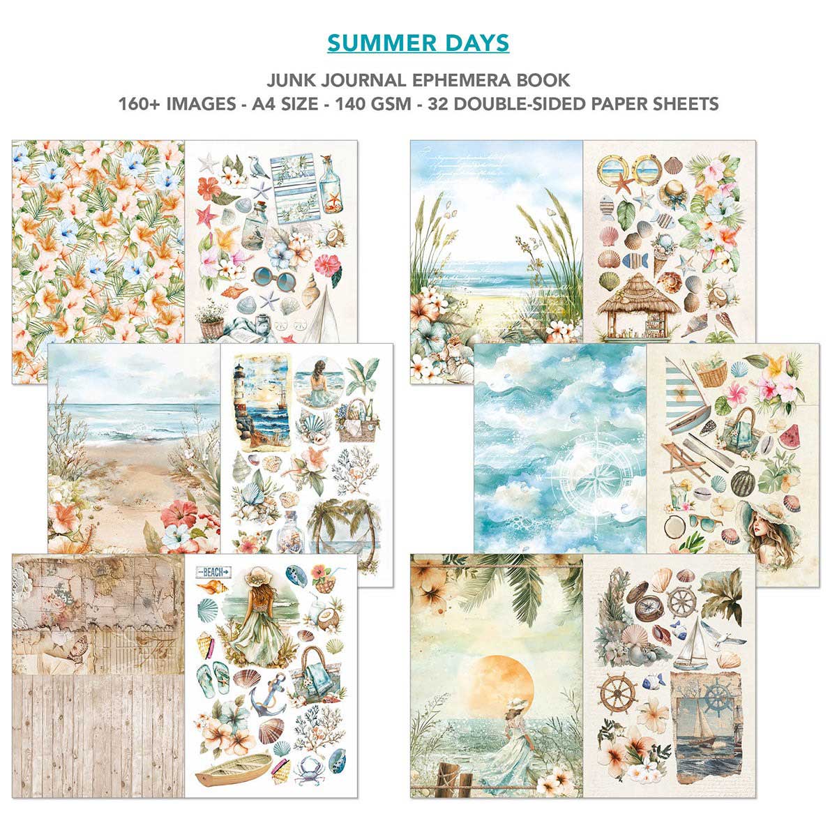 Ciao Bella A4 Junk Journal & Ephemera Book - Summer Days [CBB010] - Image 3