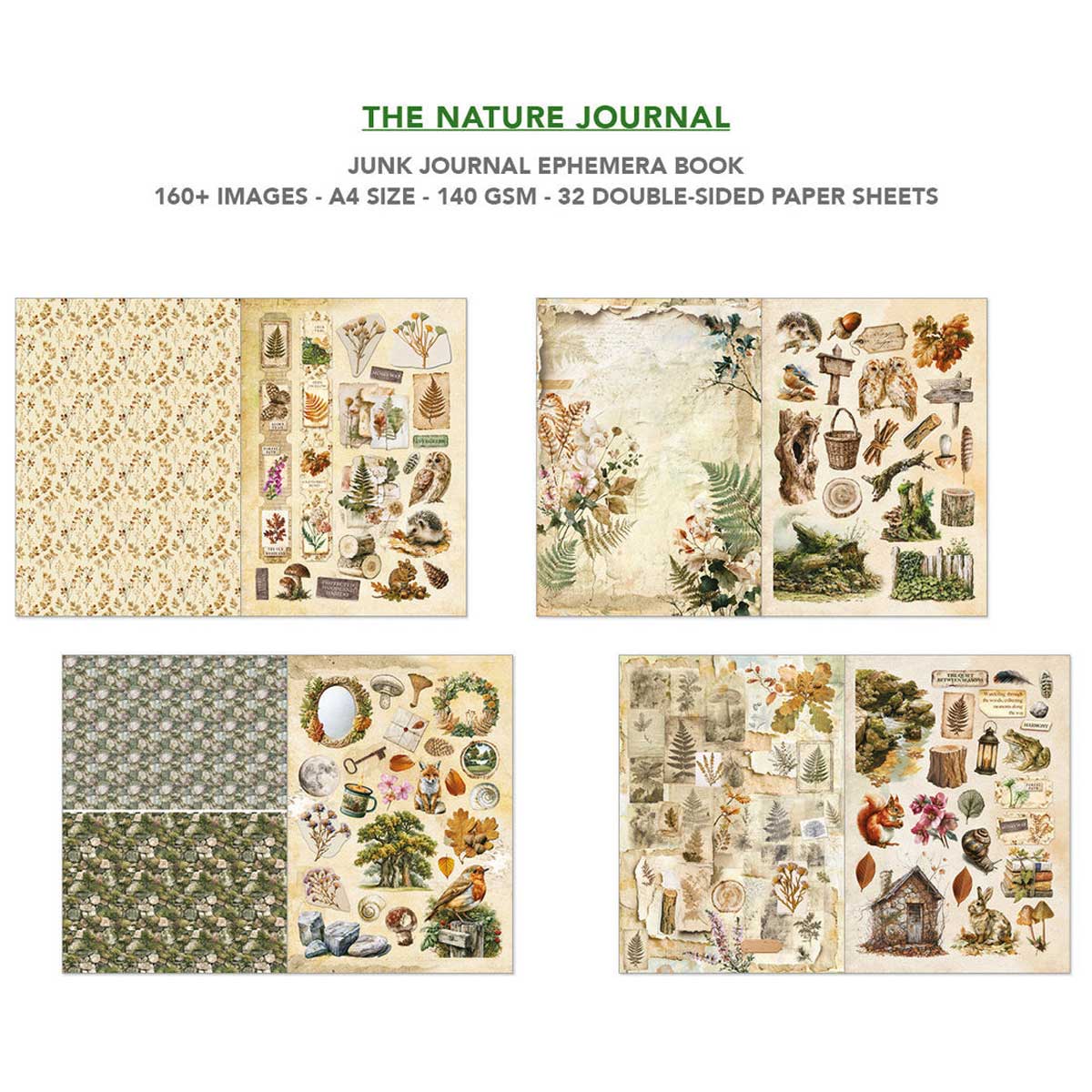Ciao Bella A4 Junk Journal & Ephemera Book - The Nature Journal [CBB030] - Image 4