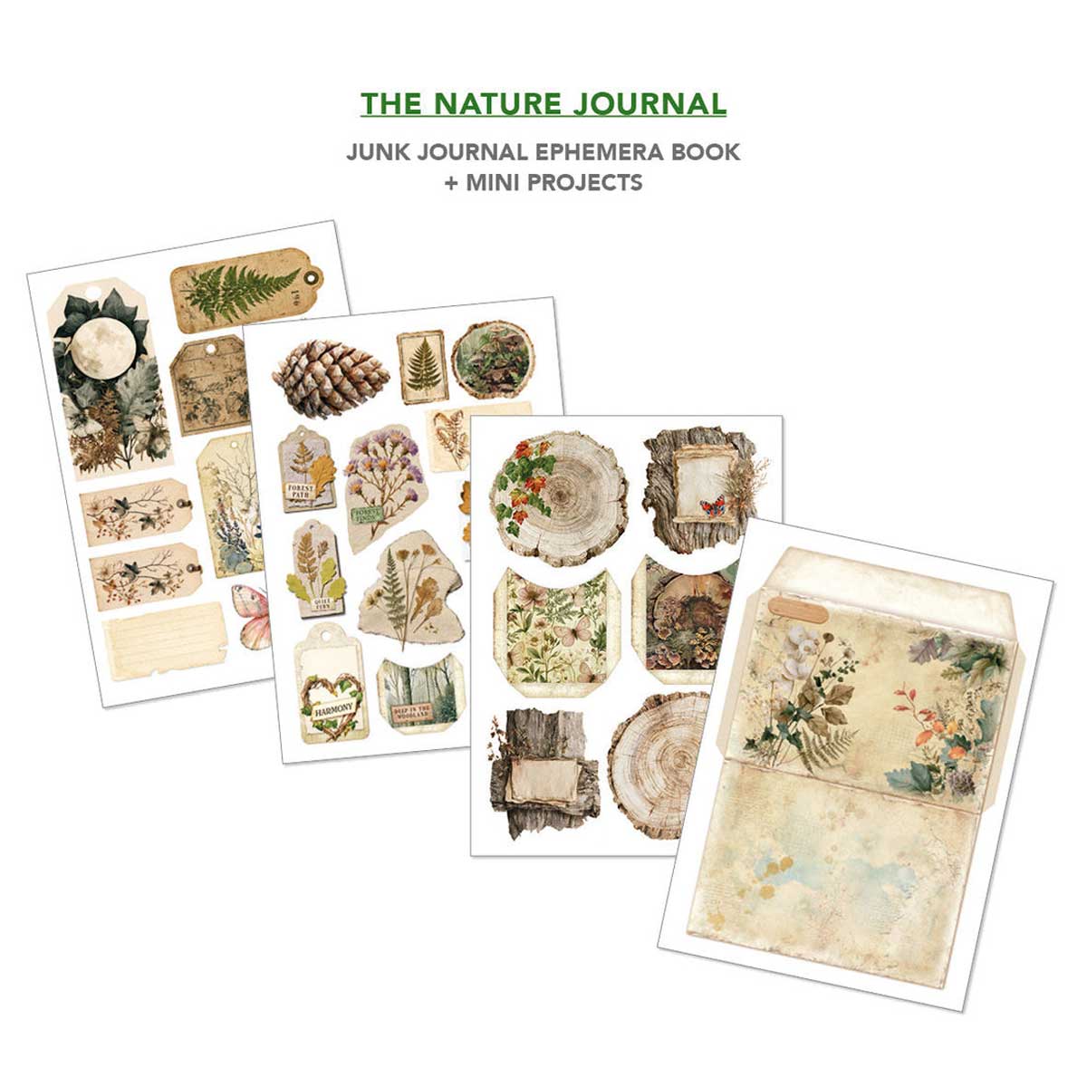 Ciao Bella A4 Junk Journal & Ephemera Book - The Nature Journal [CBB030] - Image 6