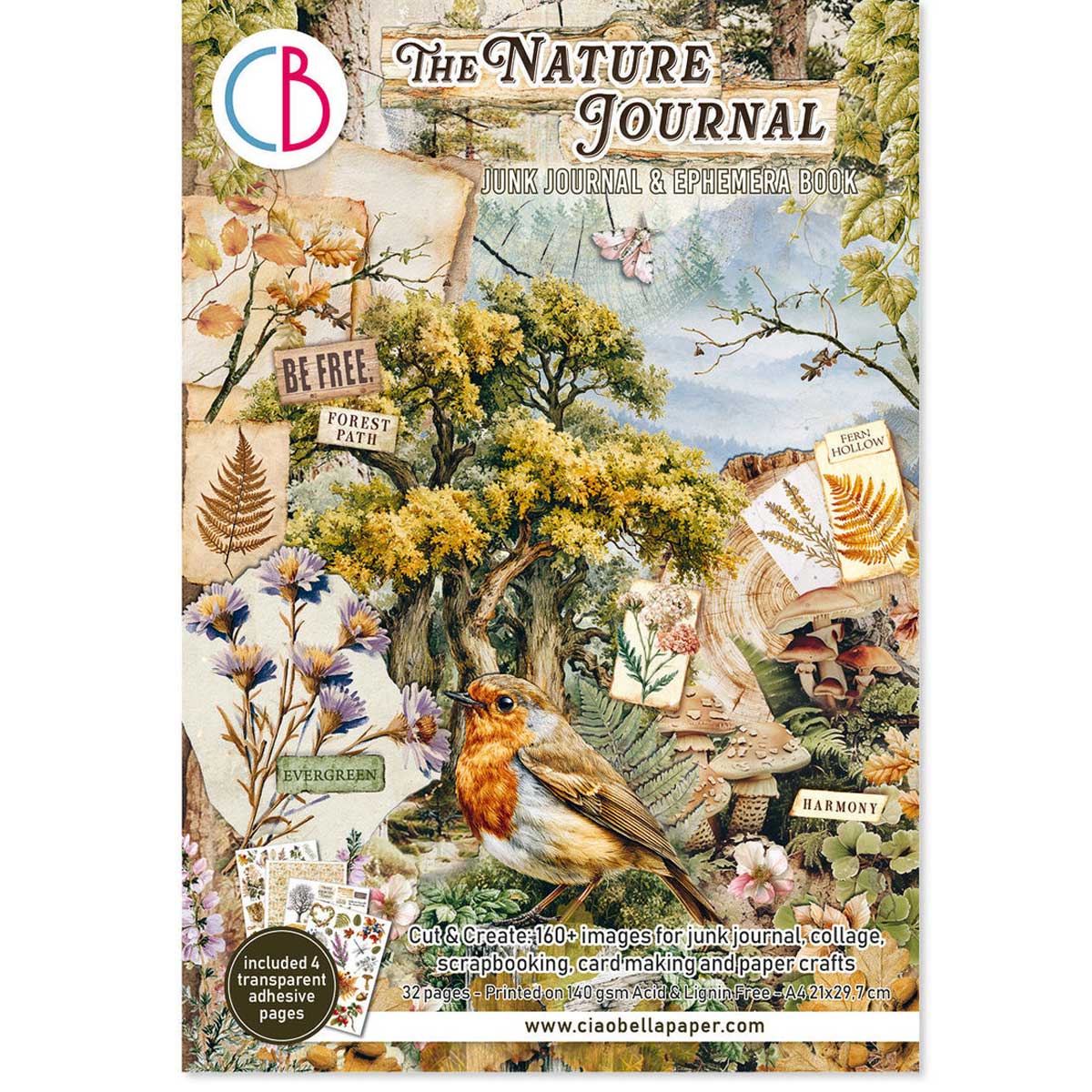 Ciao Bella A4 Junk Journal & Ephemera Book - The Nature Journal [CBB030]