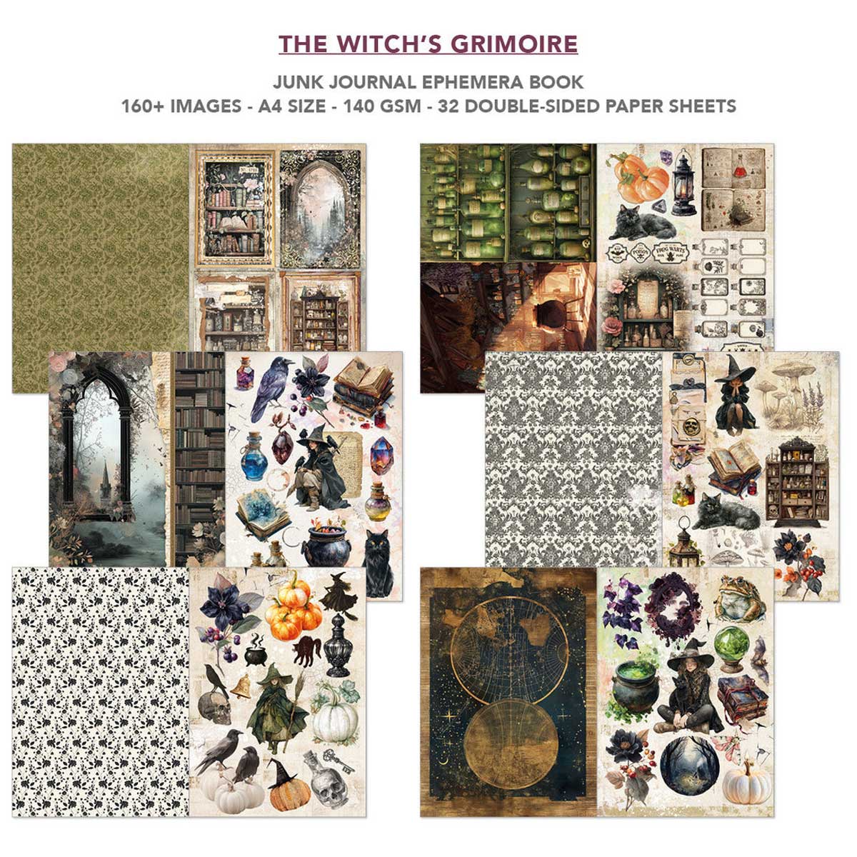 Ciao Bella A4 Junk Journal & Ephemera Book - The Witch's Grimoire [CBB029] - Image 3