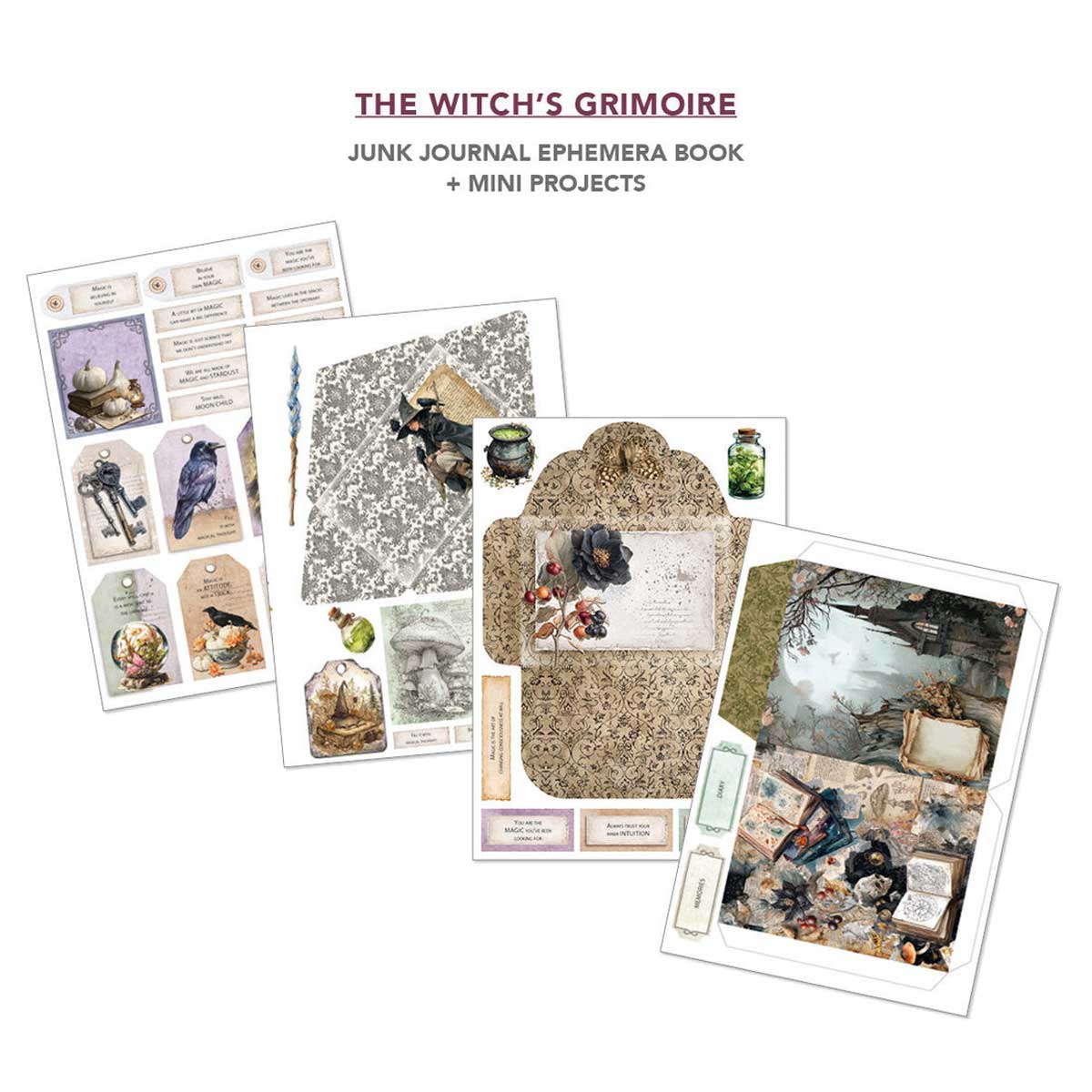 Ciao Bella A4 Junk Journal & Ephemera Book - The Witch's Grimoire [CBB029] - Image 6