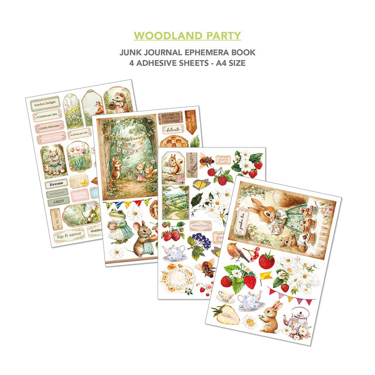 Ciao Bella A4 Junk Journal & Ephemera Book - Woodland Party [CBB011] - Image 5