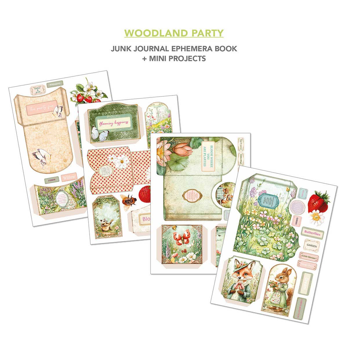 Ciao Bella A4 Junk Journal & Ephemera Book - Woodland Party [CBB011] - Image 6