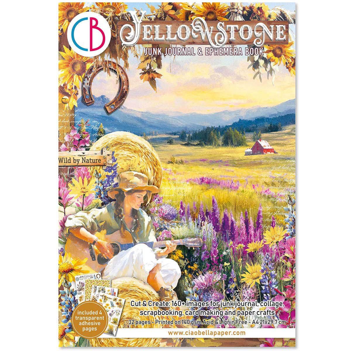 Ciao Bella A4 Junk Journal & Ephemera Book - Yellowstone [CBB022]
