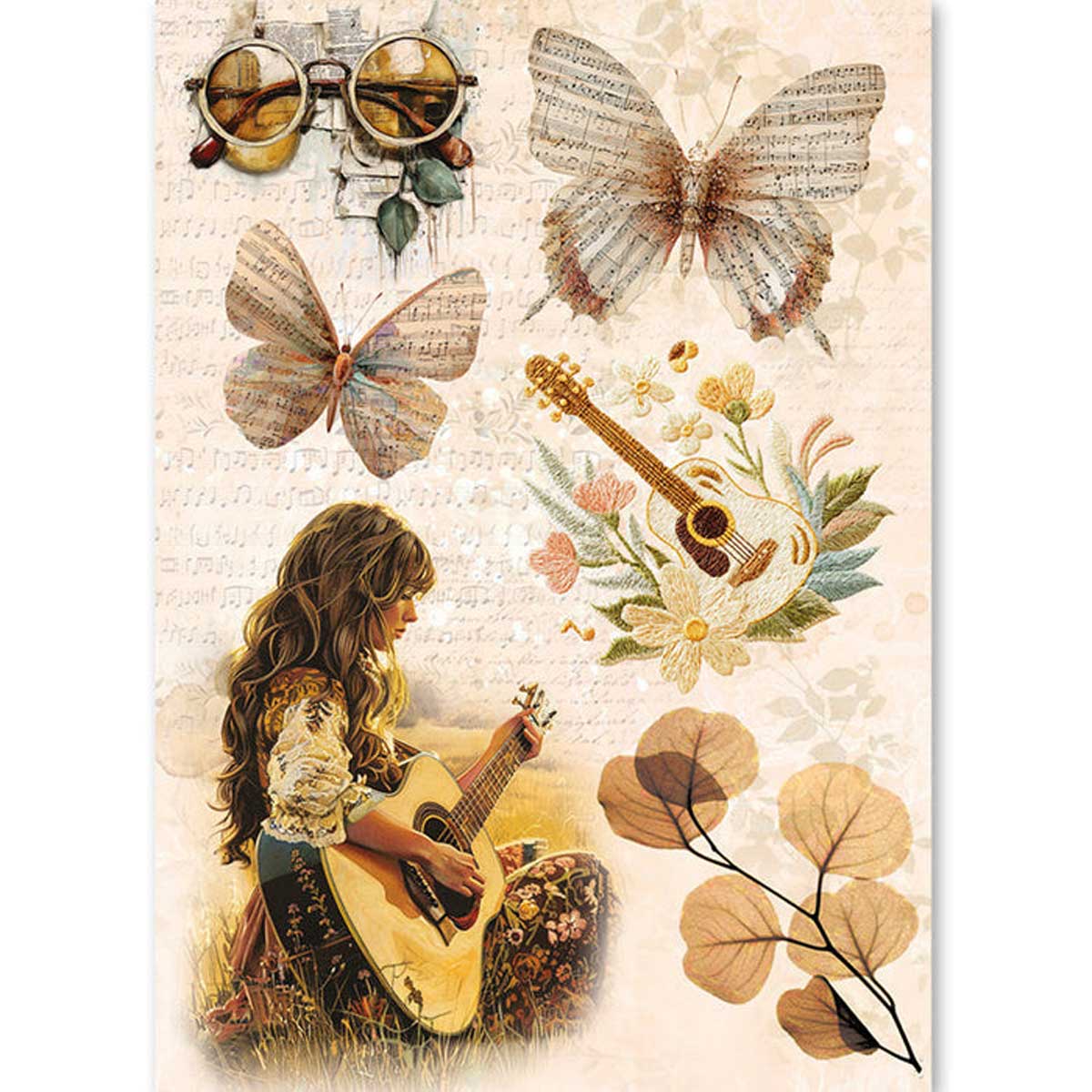 Ciao Bella A5 Rice Paper Art Set - Seventies [CBRS043] - Image 2