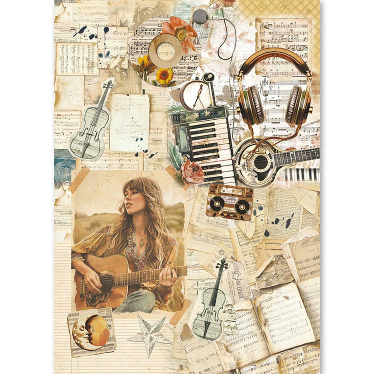 Ciao Bella A5 Rice Paper Art Set - Seventies [CBRS043] - Image 3