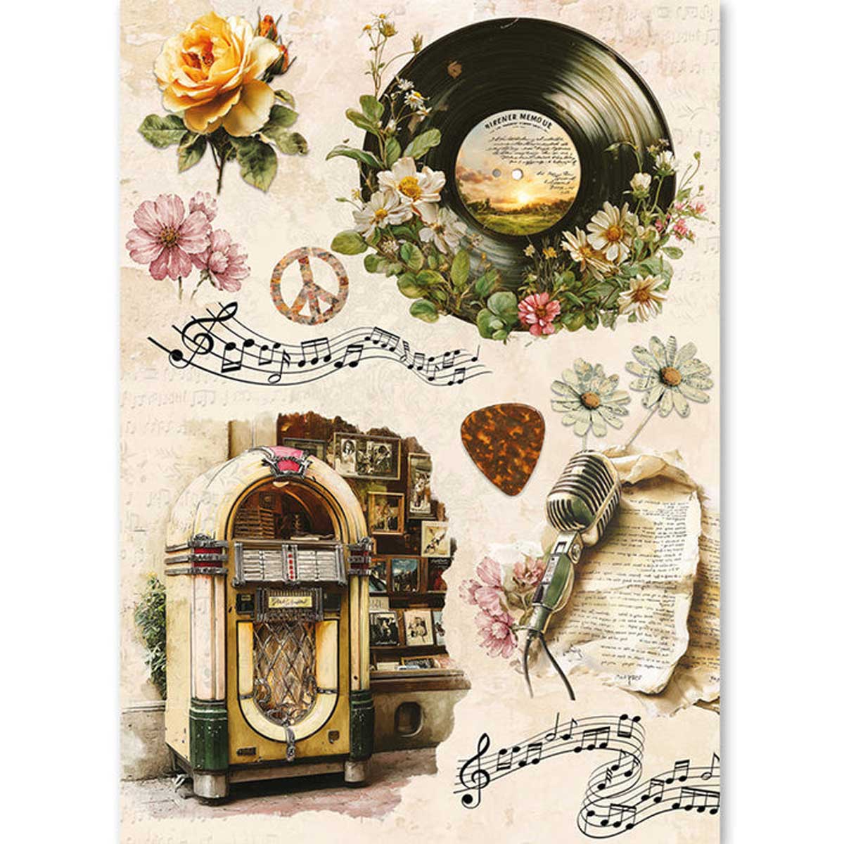Ciao Bella A5 Rice Paper Art Set - Seventies [CBRS043] - Image 8