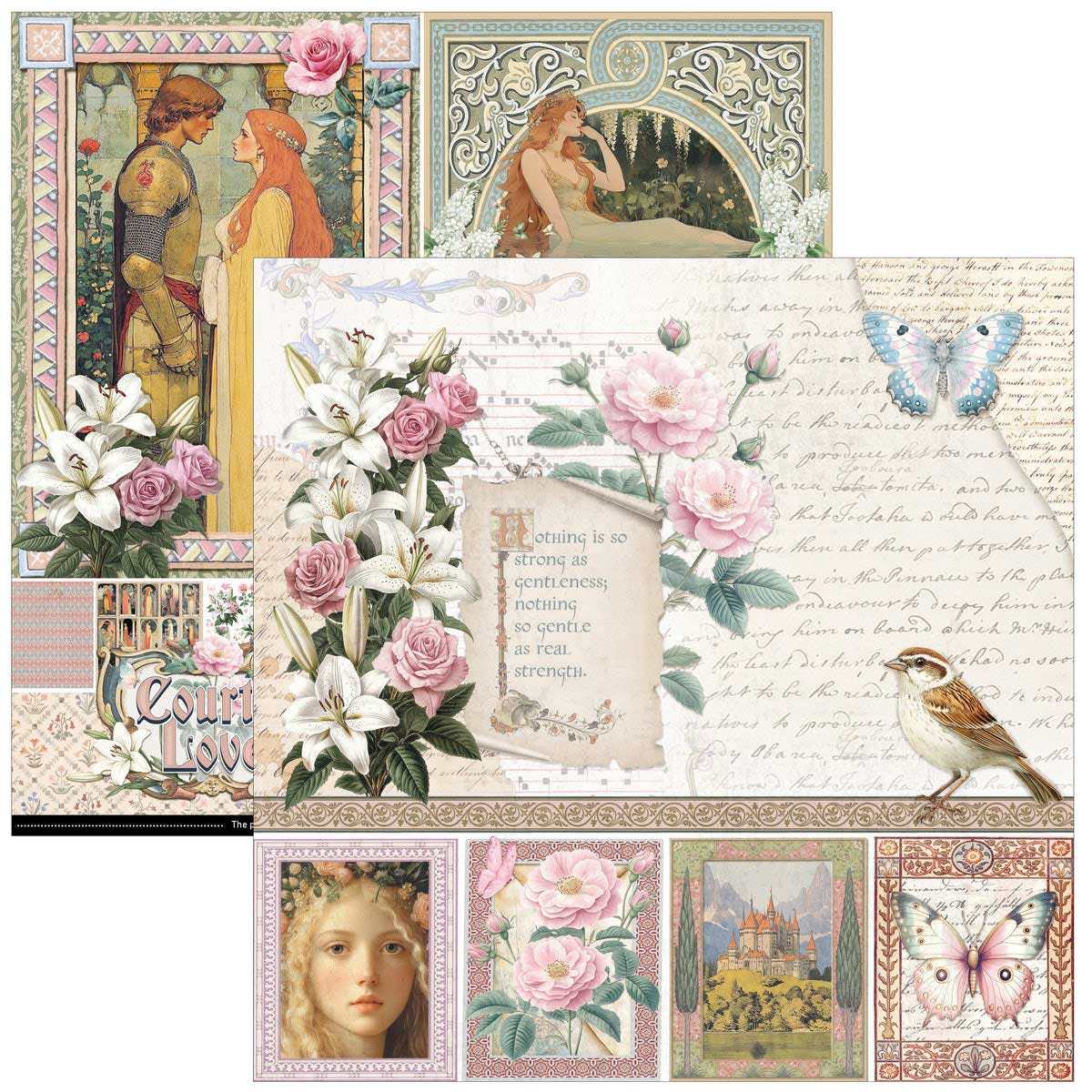 Ciao Bella Courtly Love Collection - 8" x 8" Paper Pad [CBH097] - Image 2