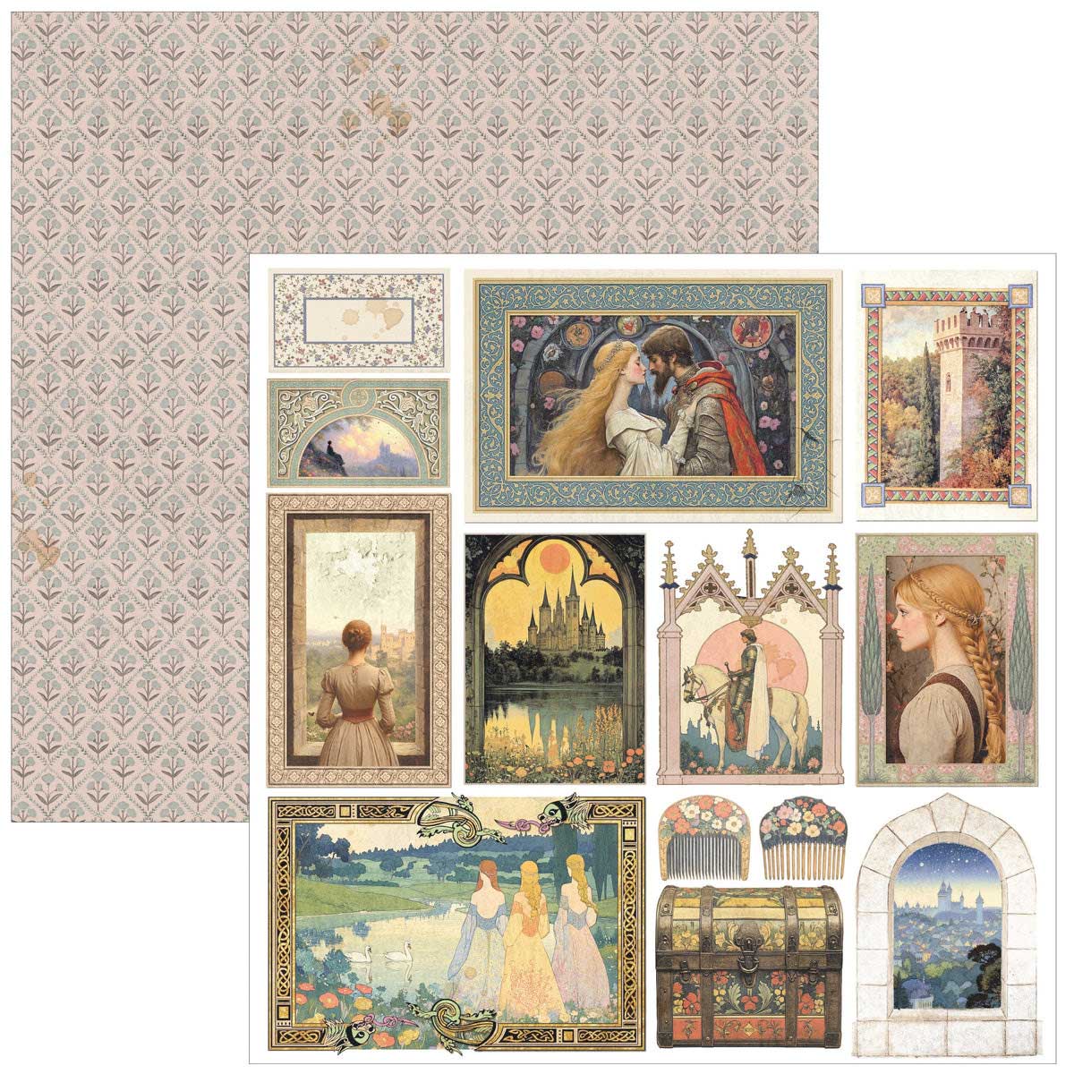 Ciao Bella Courtly Love Collection - 8" x 8" Paper Pad [CBH097] - Image 6