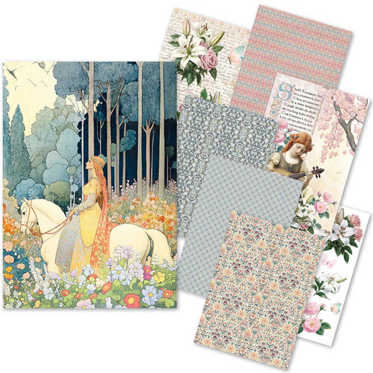 Ciao Bella Courtly Love Collection - A5 Rice Paper Art Set [CBRS042]