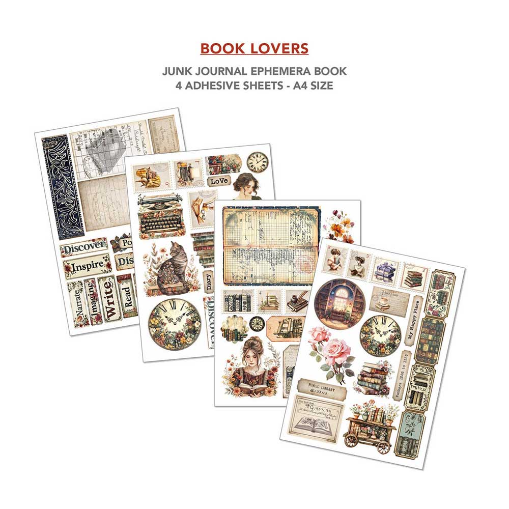 Ciao Bella A4 Junk Journal & Ephemera Book - Book Lovers [CBB005] - Image 5