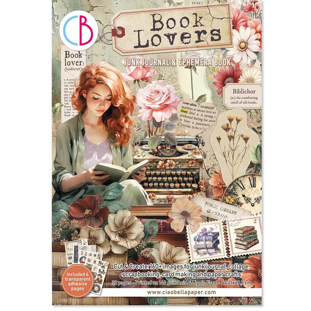 Ciao Bella A4 Junk Journal & Ephemera Book - Book Lovers [CBB005]