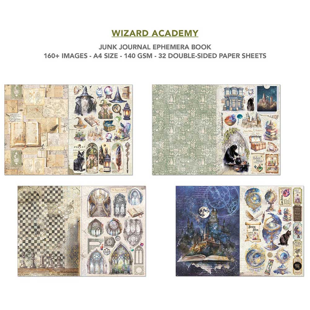 Ciao Bella A4 Junk Journal & Ephemera Book - Wizard Academy [CBB004] - Image 4