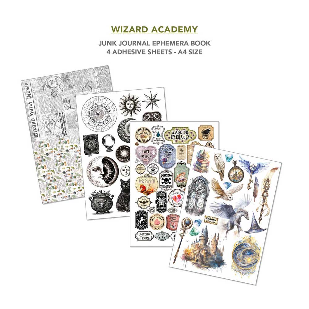 Ciao Bella A4 Junk Journal & Ephemera Book - Wizard Academy [CBB004] - Image 5