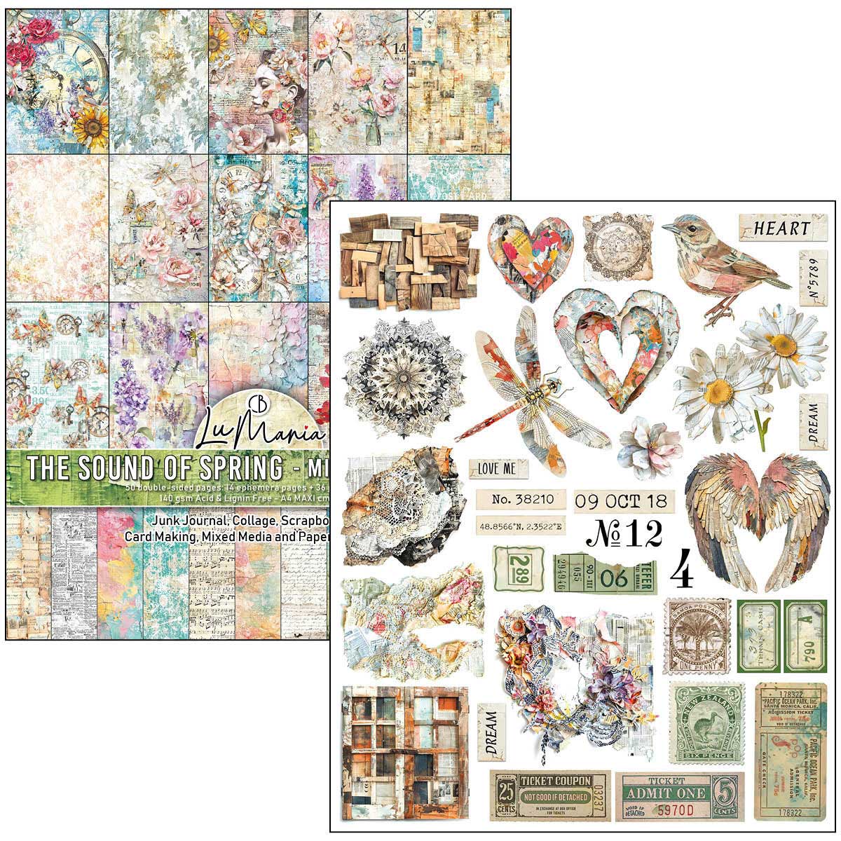 Ciao Bella Lu Mania A4 Maxi Mixed Media Book - The Sound Of Spring [MA009]