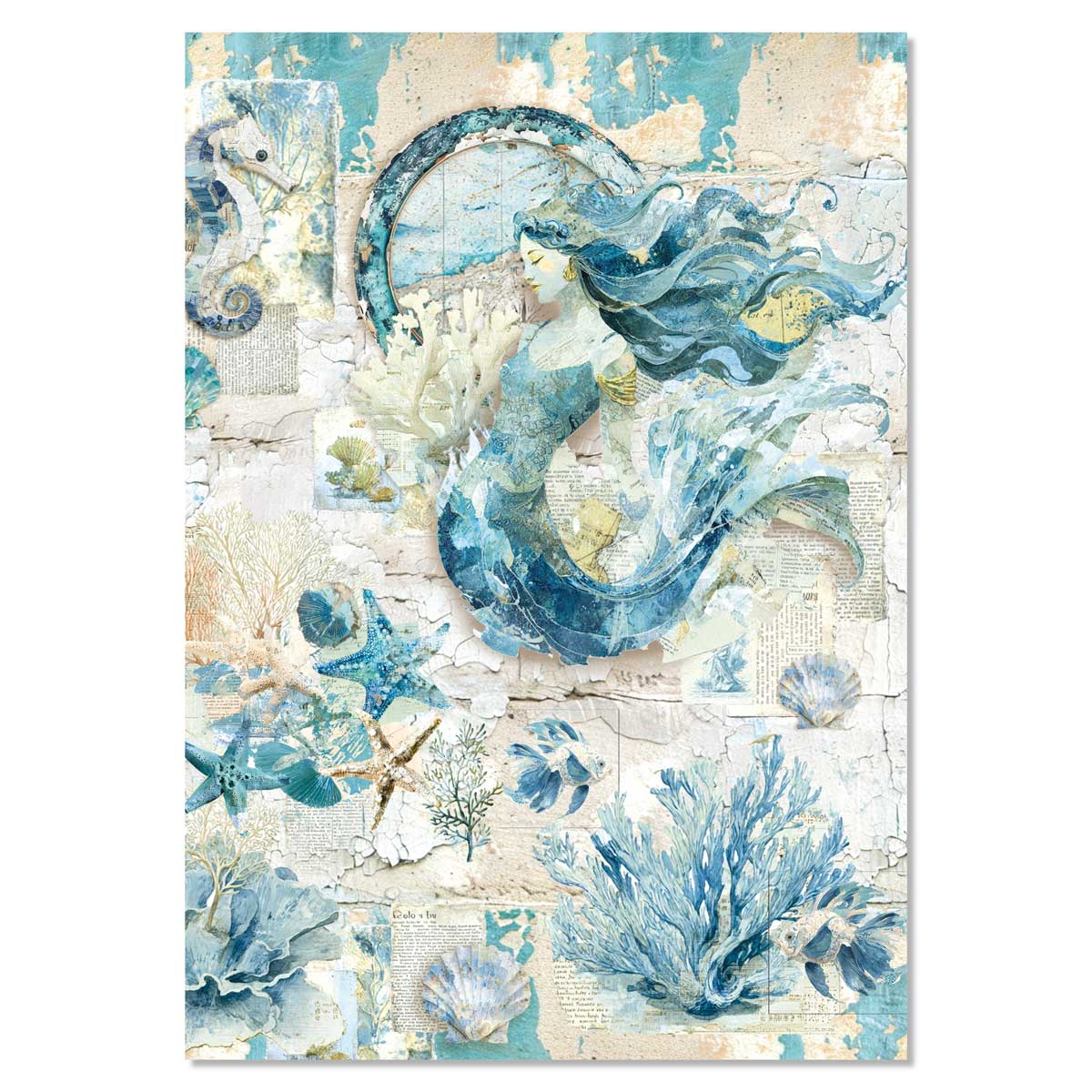 Ciao Bella Lu Mania A4 Mixed Media Rice Paper Set - Edge Of The Ocean [MF008] - Image 2