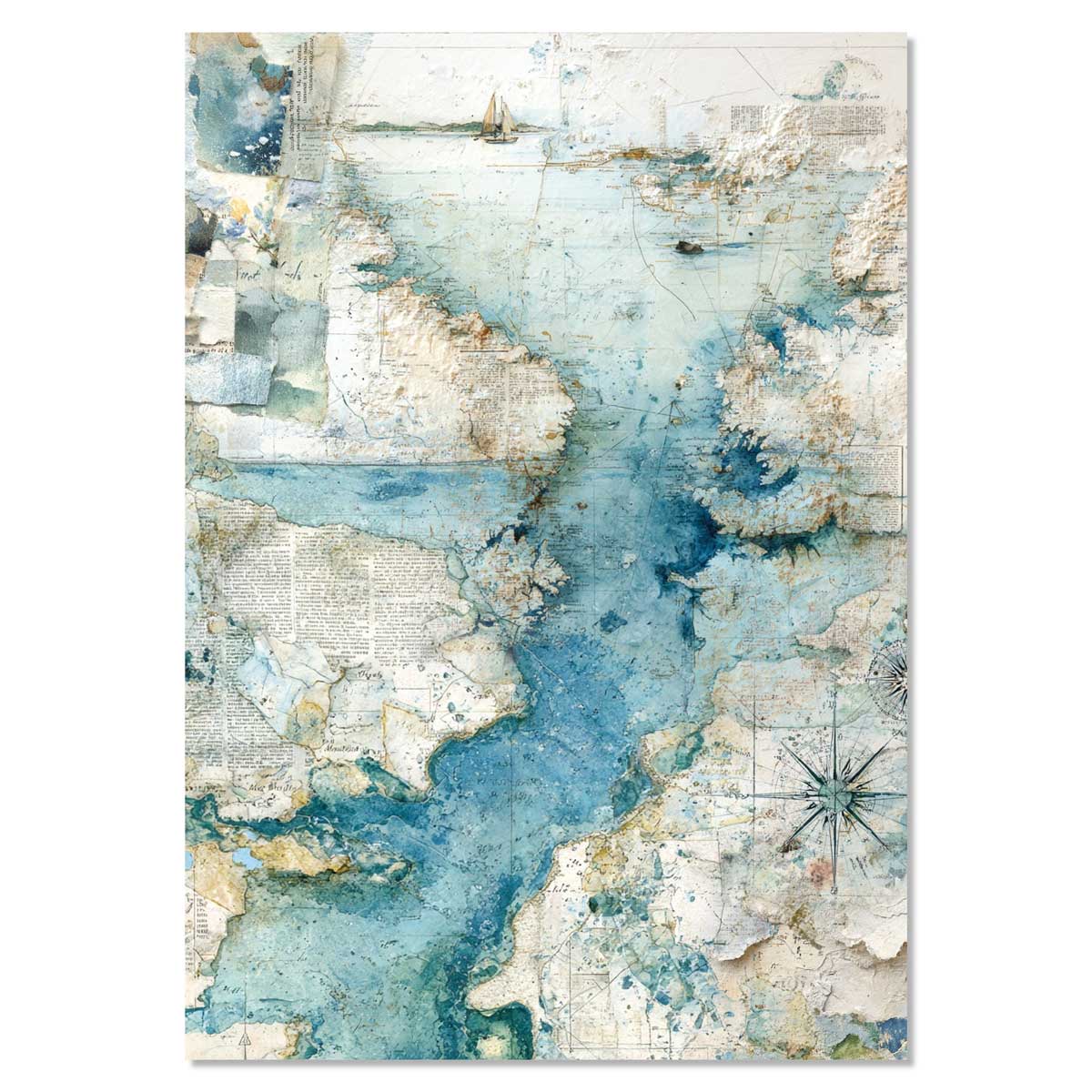 Ciao Bella Lu Mania A4 Mixed Media Rice Paper Set - Edge Of The Ocean [MF008] - Image 4