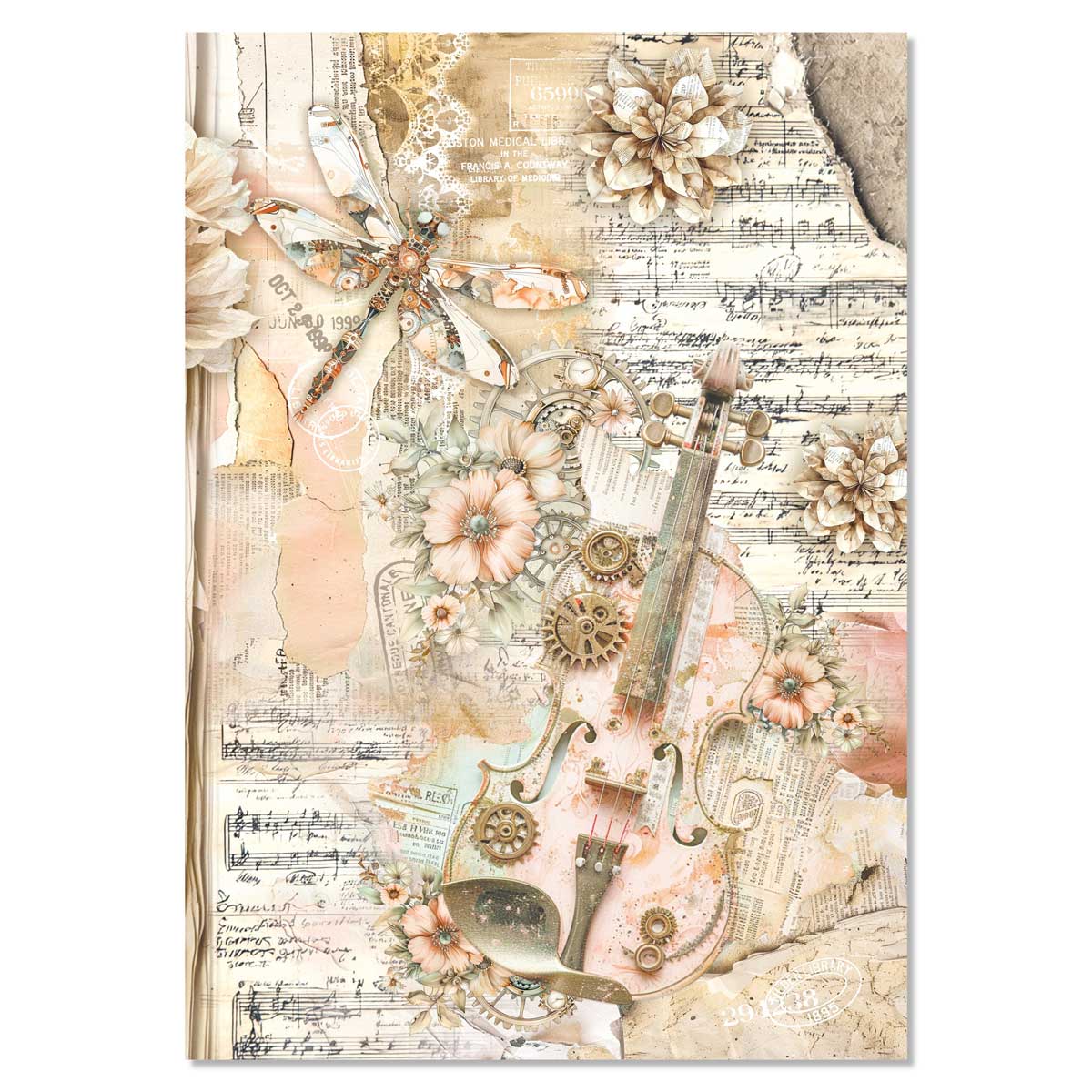 Ciao Bella Lu Mania A4 Mixed Media Rice Paper Set - Lost In Time [MF007] - Image 4