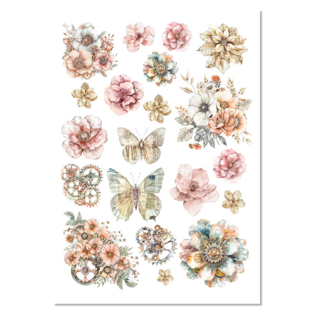 Ciao Bella Lu Mania A4 Mixed Media Rice Paper Set - Lost In Time [MF007] - Image 5