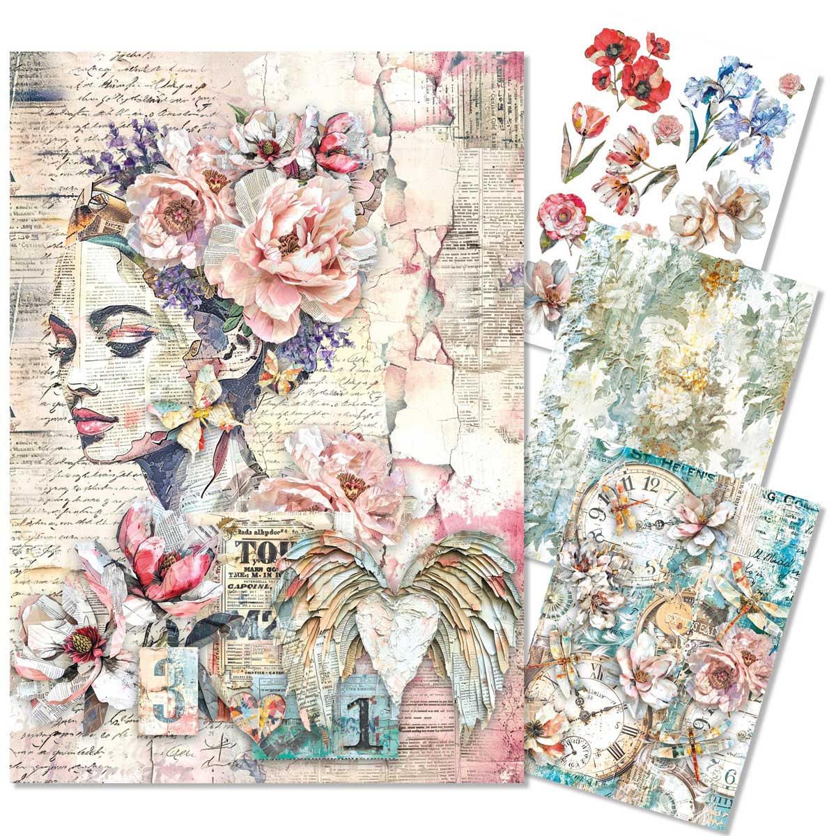 Ciao Bella Lu Mania A4 Mixed Media Rice Paper Set - The Sound Of Spring [MF009]