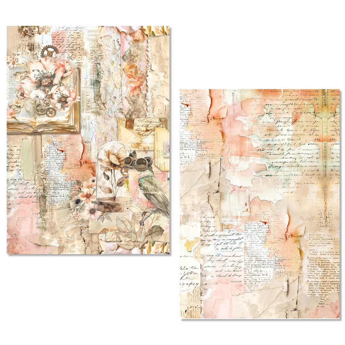 Ciao Bella Lu Mania A5 Mixed Media Rice Paper Set - Lost In Time [MFS007] - Image 3