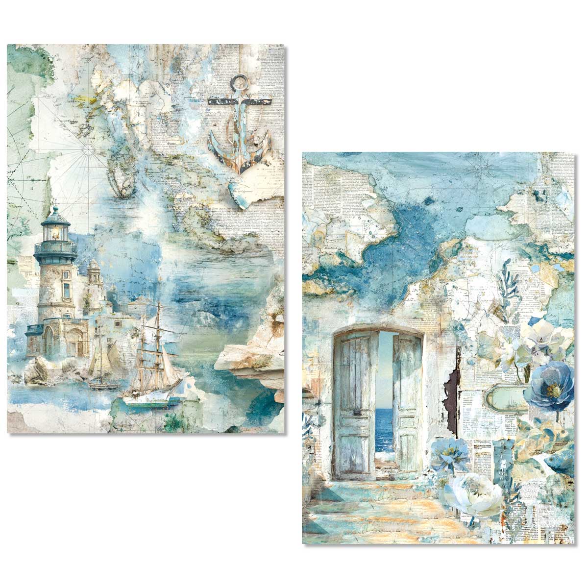 Ciao Bella Lu Mania A4 Mixed Media Rice Paper Set - Edge Of The Ocean [MFS008] - Image 2