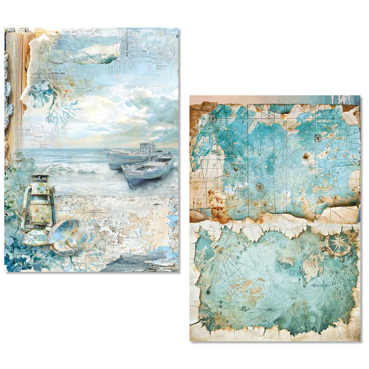 Ciao Bella Lu Mania A4 Mixed Media Rice Paper Set - Edge Of The Ocean [MFS008] - Image 4