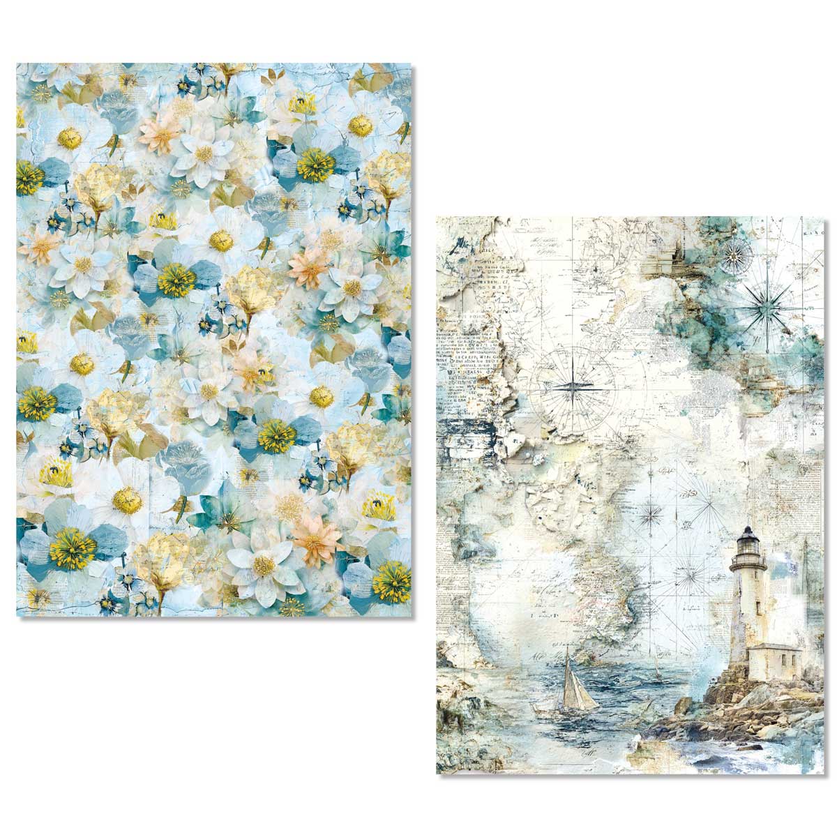Ciao Bella Lu Mania A4 Mixed Media Rice Paper Set - Edge Of The Ocean [MFS008] - Image 5