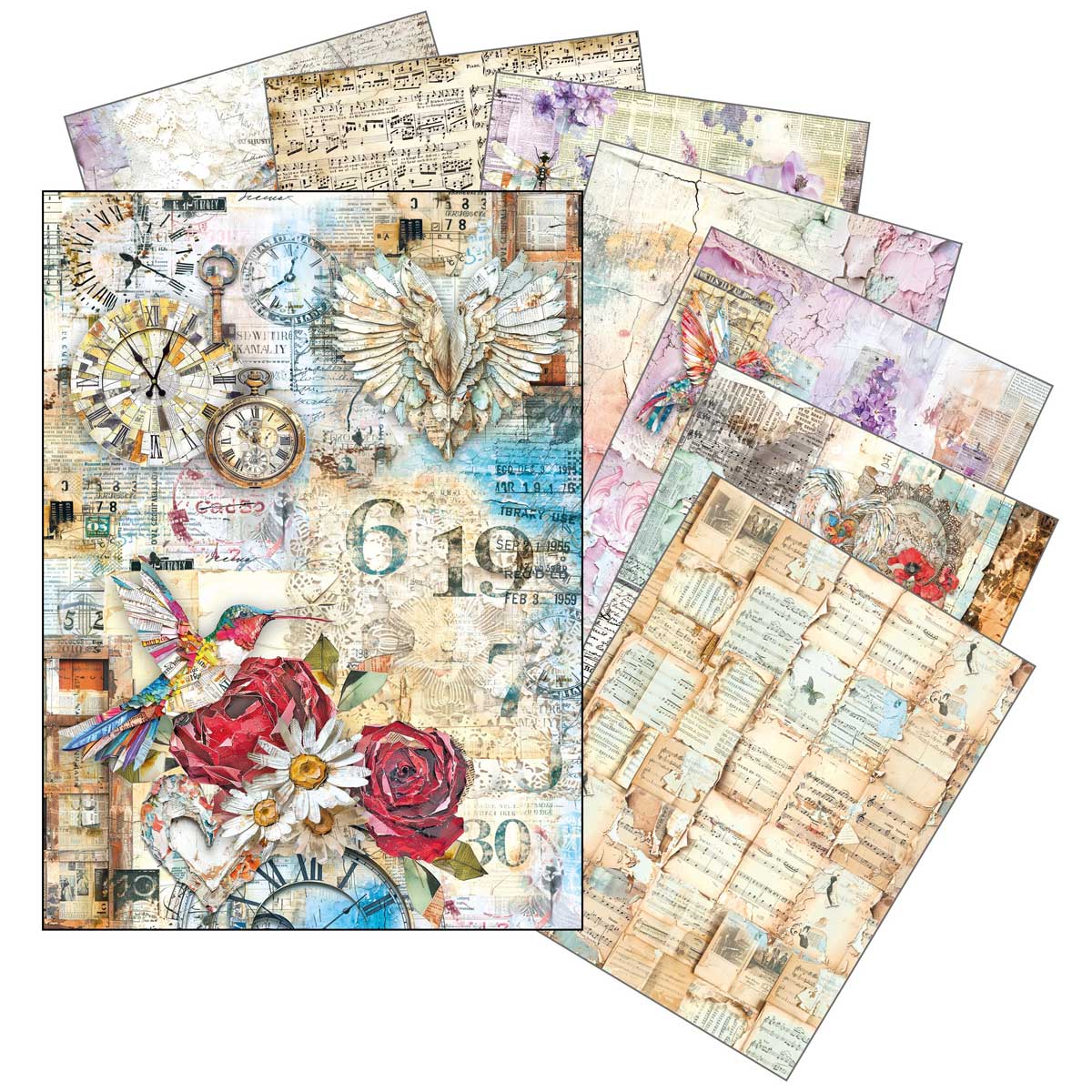 Ciao Bella Lu Mania A5 Mixed Media Rice Paper Set - The Sound Of Spring [MFS009]