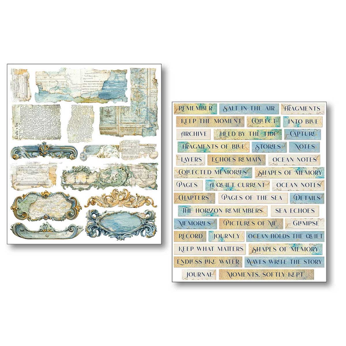 Ciao Bella Lu Mania Mixed Media Stickers - Edge Of The Ocean [MB012] - Image 4