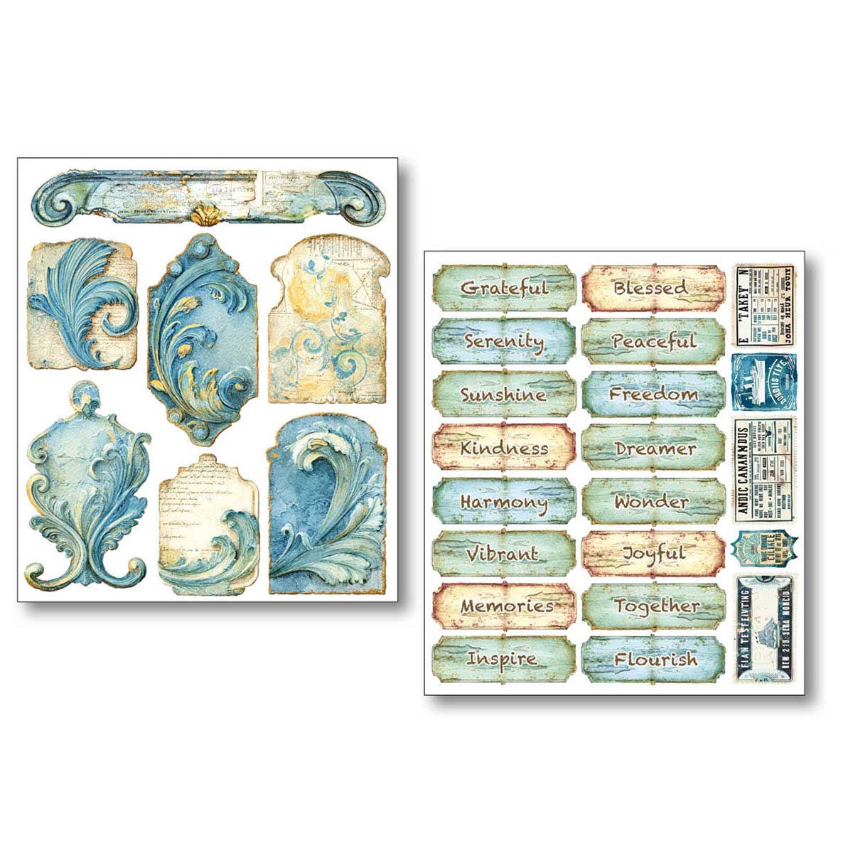 Ciao Bella Lu Mania Mixed Media Stickers - Edge Of The Ocean [MB012] - Image 6
