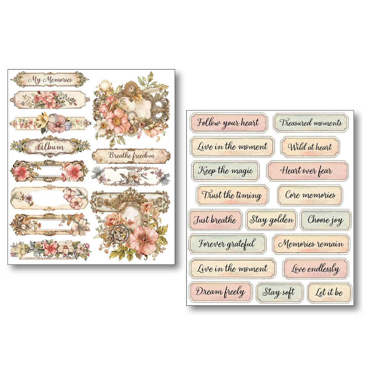 Ciao Bella Lu Mania Mixed Media Stickers - Lost In Time [MB011] - Image 2