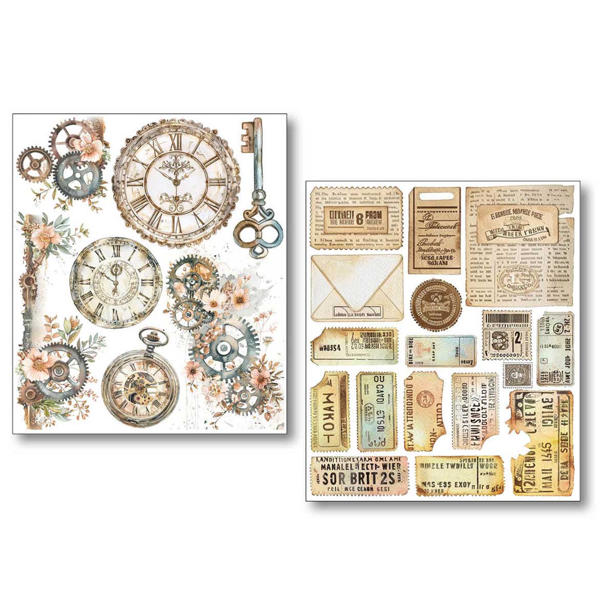 Ciao Bella Lu Mania Mixed Media Stickers - Lost In Time [MB011] - Image 4