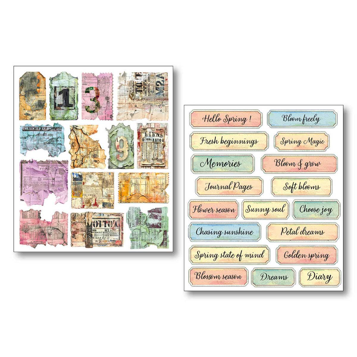 Ciao Bella Lu Mania Mixed Media Stickers - The Sound Of Spring [MB013] - Image 3