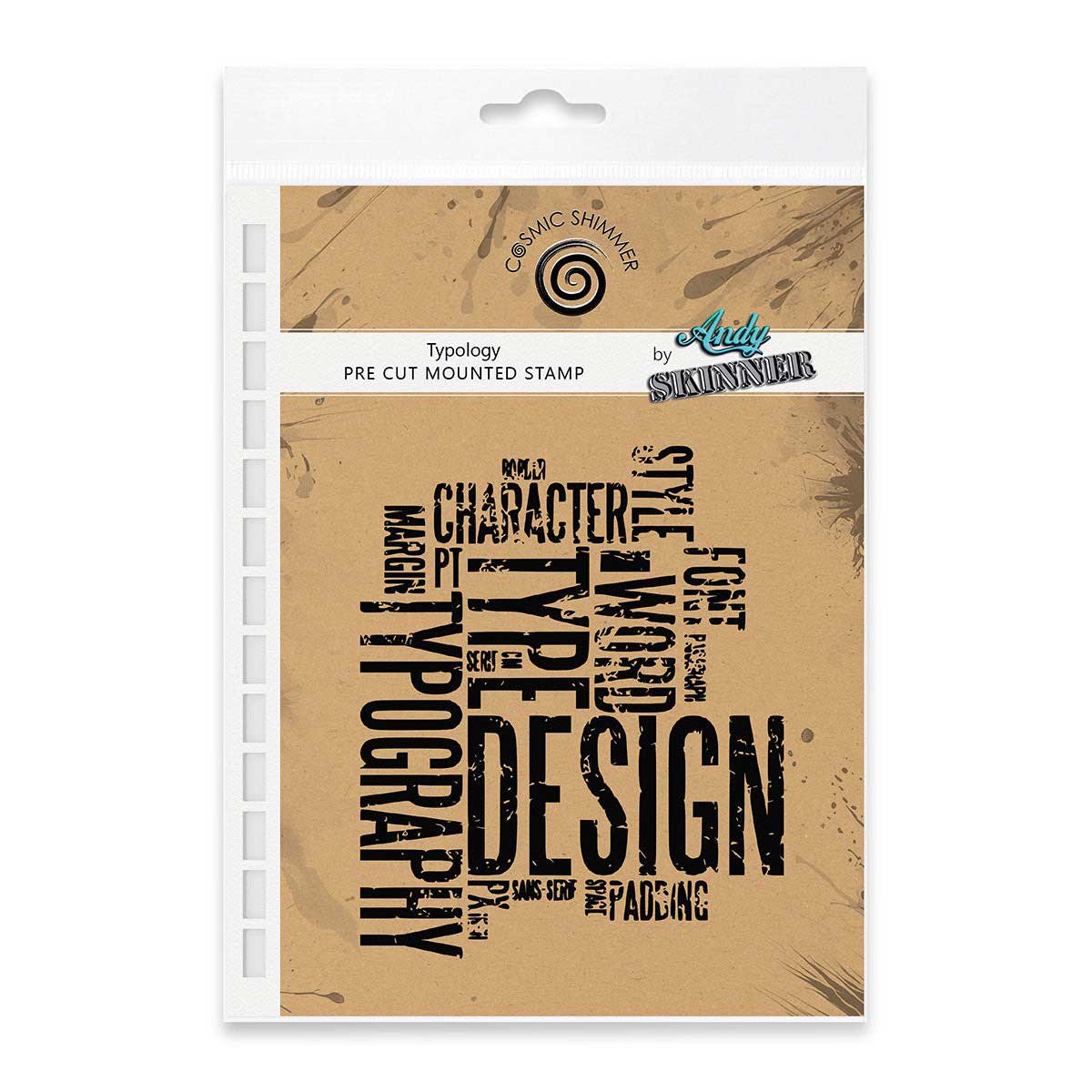 Cosmic Shimmer / Andy Skinner Cling Stamp - Typology [07-0049-AS]