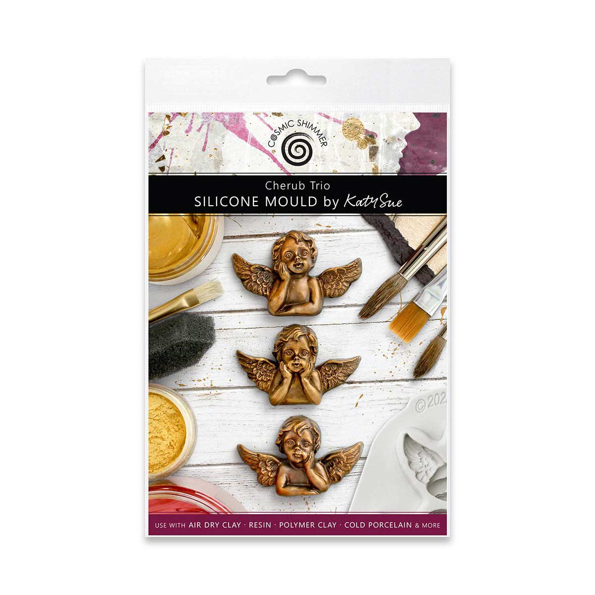 Cosmic Shimmer Silicone Mould - Cherub Trio [CA0203-CS]