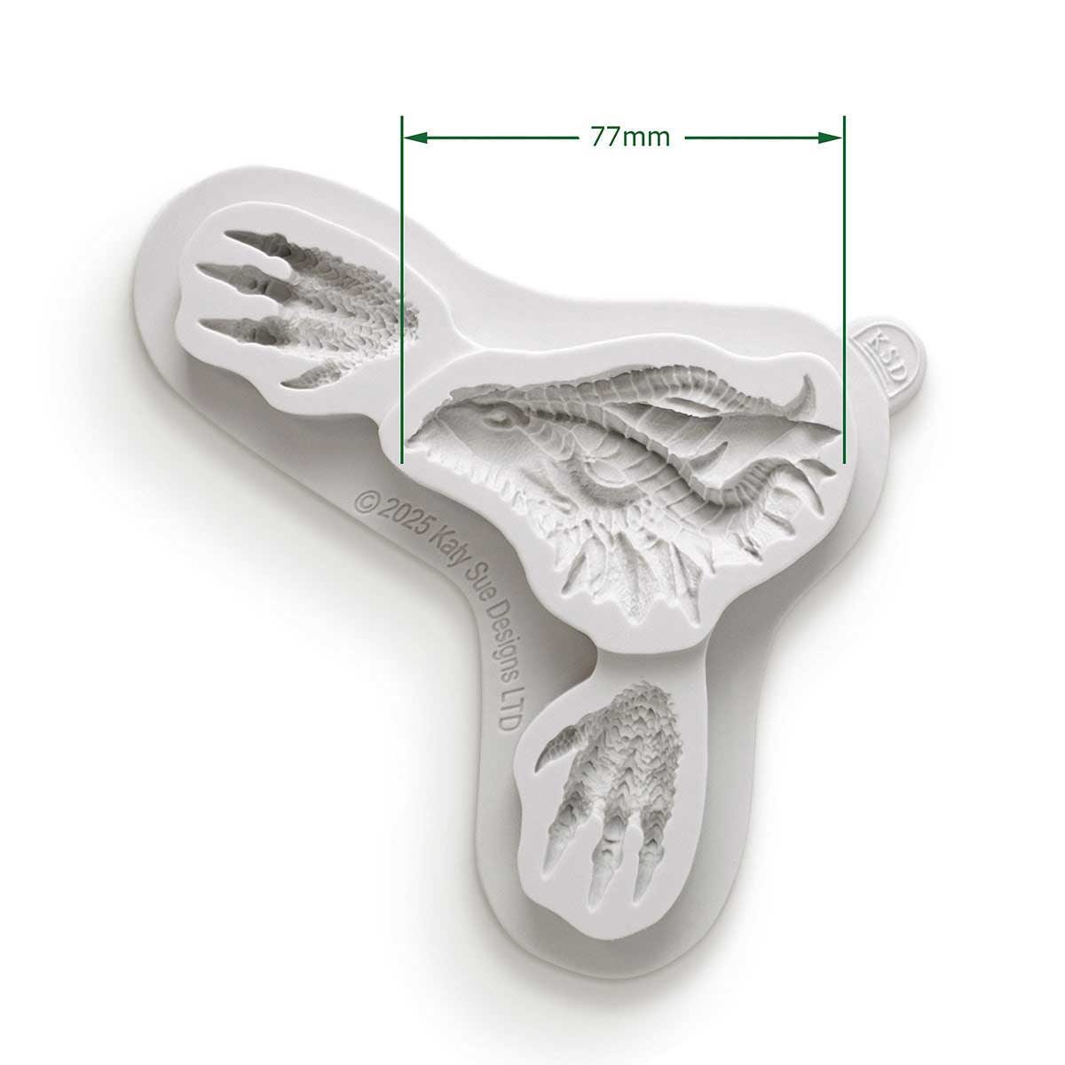 Cosmic Shimmer Silicone Mould - Dragon Head & Claw Feet [CF0077-CS] - Image 2