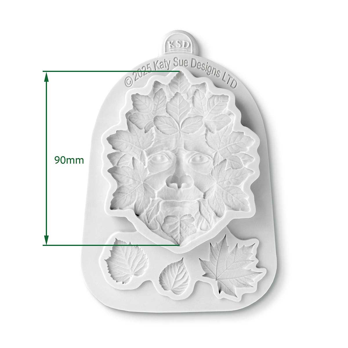 Cosmic Shimmer Silicone Mould - Forest Leaf Green Man [CF0072-CS] - Image 2