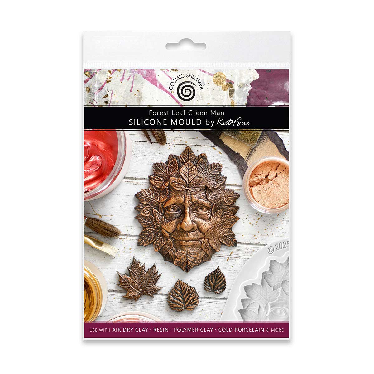 Cosmic Shimmer Silicone Mould - Forest Leaf Green Man [CF0072-CS]