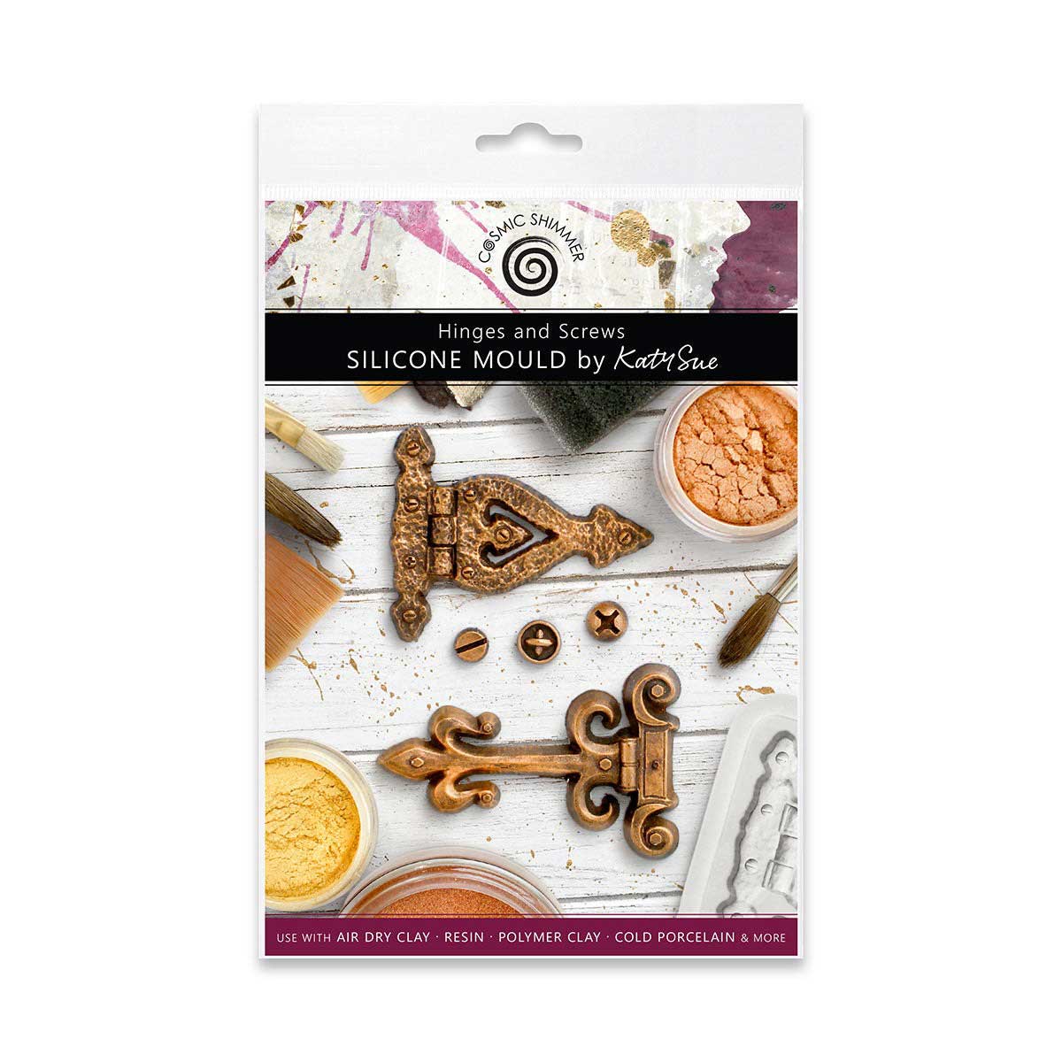 Cosmic Shimmer Silicone Mould - Hinges & Screws [CE0082-CS]