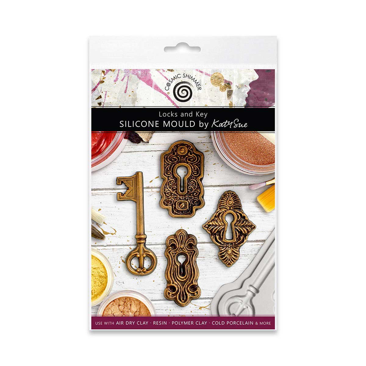 Cosmic Shimmer Silicone Mould - Locks & Key [CE0084-CS]