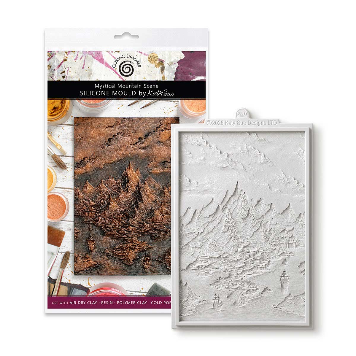 Cosmic Shimmer Silicone Mould - Mystical Mountain Scene [CE0161-CS]