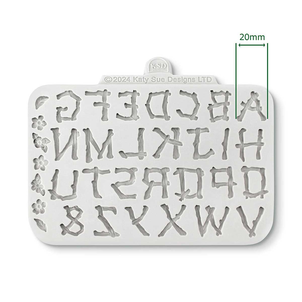 Cosmic Shimmer Silicone Mould - Twig Alphabet [DM0070-CS] - Image 2