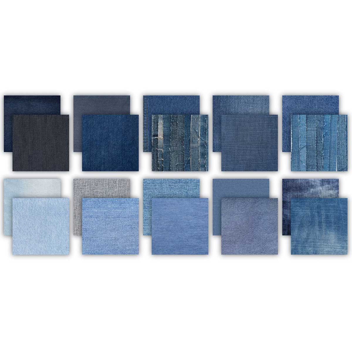 Craft Consortium 12" x 12" Paper Pad - Denim Textures [CCEPAD044] - Image 2