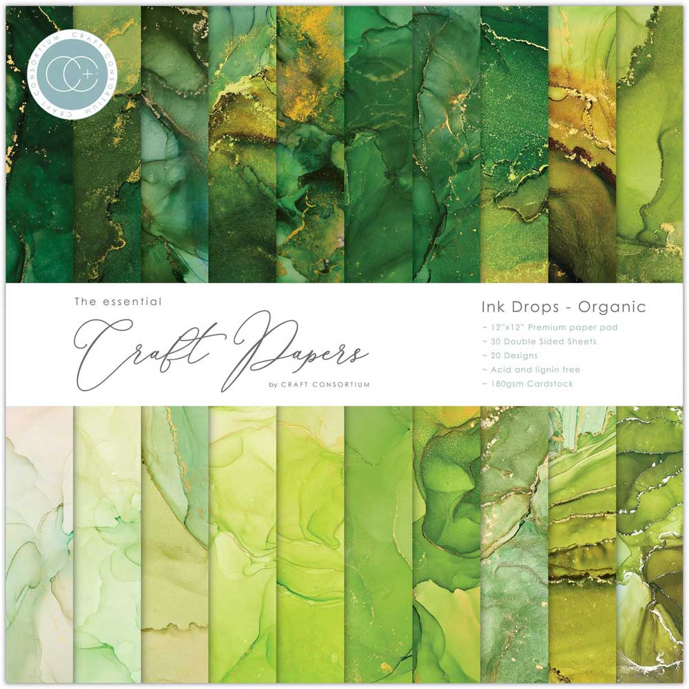Craft Consortium Double-Sided Paper Pad 8x8 Grunge: Light Tones