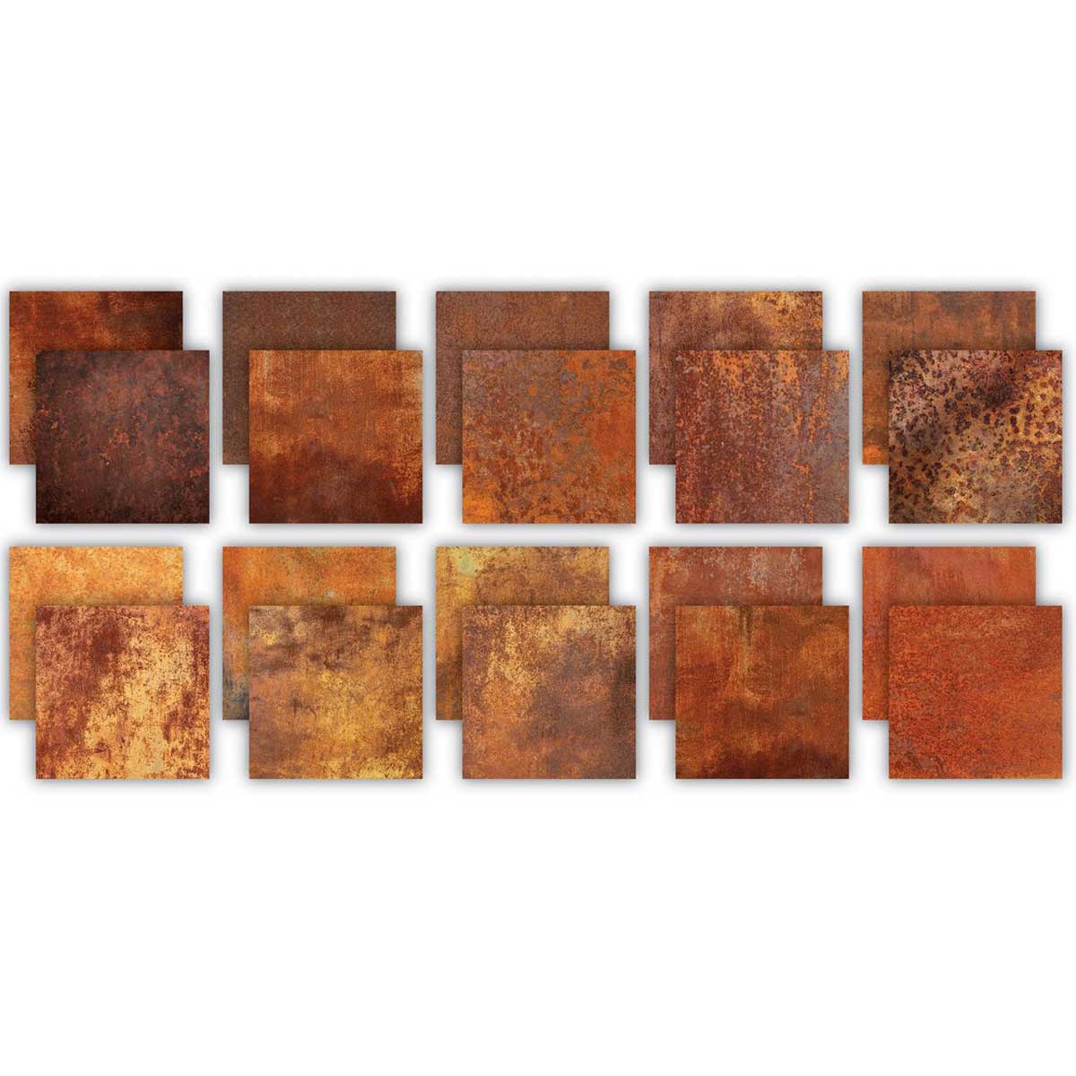 Craft Consortium 12" x 12" Paper Pad - Rust Textures [CCEPAD043] - Image 2